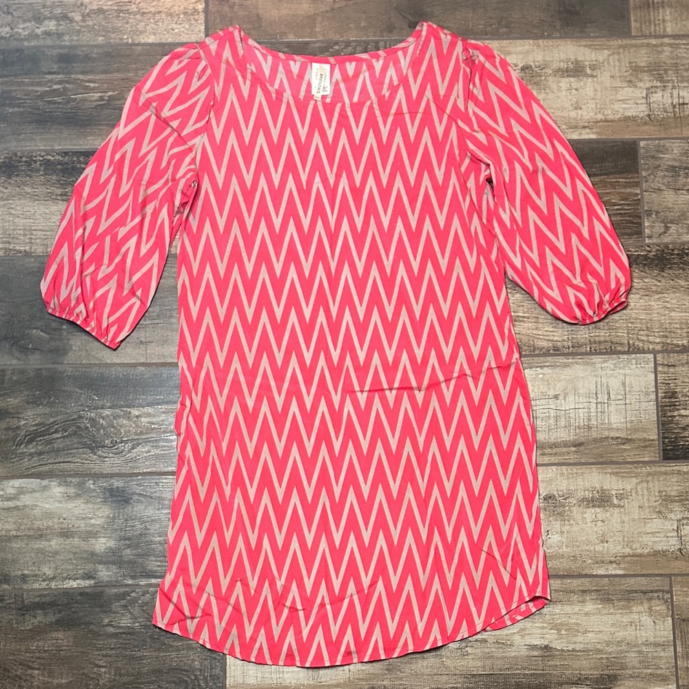 Pink Chevron Women's Dress
